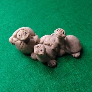 Quarry Critters Three Turtles Tres Amigos Country Cottagecore Kitsch